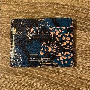 Floral print card holder